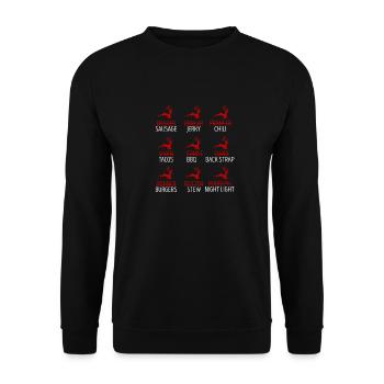Drôle de Noël Chasse à l’arc au cerf Noël - Sweat-shirt Unisexe - noir - Devant - Alina (178cm) & Michal (187cm)