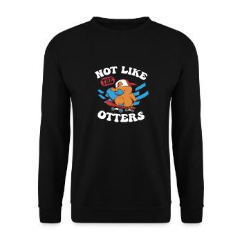 Platypus Schnabeltier - Unisex Pullover - Schwarz - Vorne - Alina (178cm) & Michal (187cm)