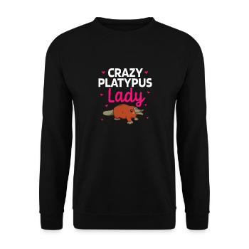 Platypus Schnabeltier - Unisex Pullover - Schwarz - Vorne - Alina (178cm) & Michal (187cm)