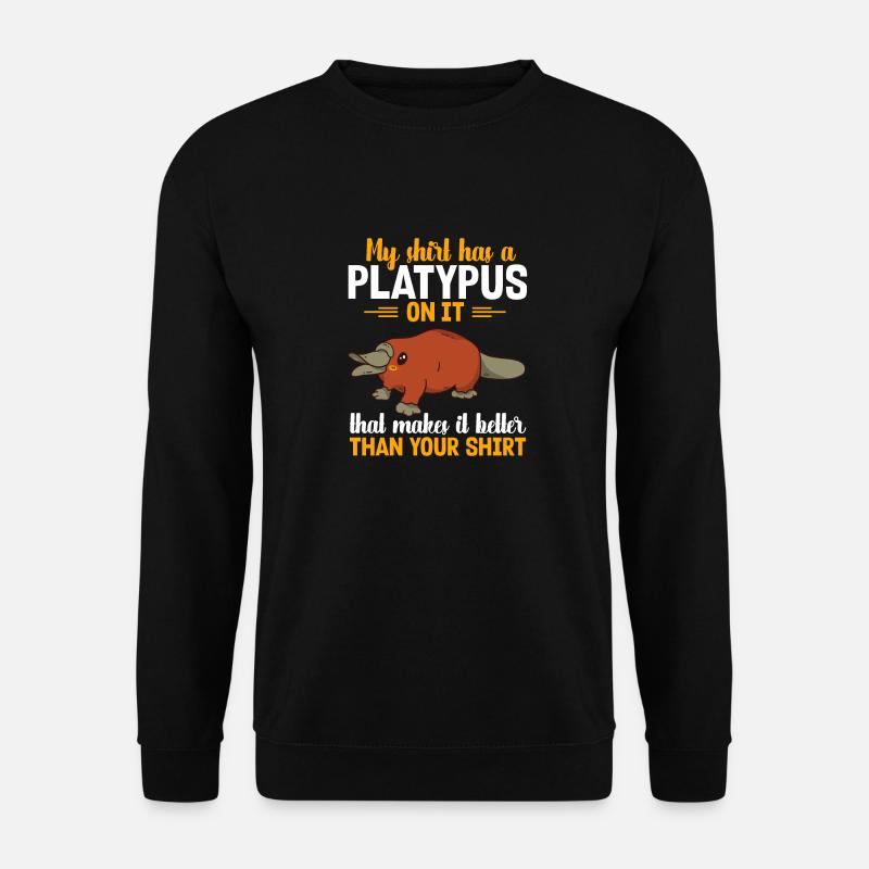 Platypus Schnabeltier - Unisex Pullover - Schwarz