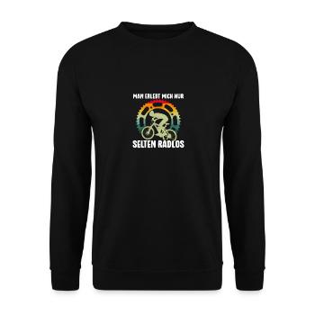 Selten Radlos Fahrrad MTB Radsport Mountainbike - Unisex Sweatshirt - black - Front - Alina (178cm) & Michal (187cm)