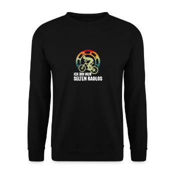 Selten Radlos Fahrrad MTB Radsport Mountainbike - Unisex Sweatshirt - black - Front - Alina (178cm) & Michal (187cm)