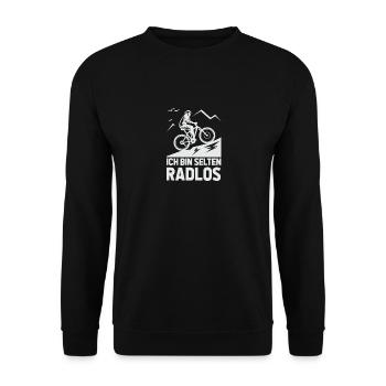 Selten Radlos Fahrrad MTB Radsport Mountainbike - Unisex Sweatshirt - black - Front - Alina (178cm) & Michal (187cm)