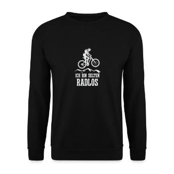 Selten Radlos Fahrrad MTB Radsport Mountainbike - Unisex Sweatshirt - black - Front - Alina (178cm) & Michal (187cm)