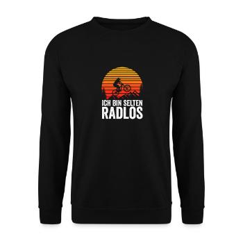 Selten Radlos Fahrrad MTB Radsport Mountainbike - Unisex Sweatshirt - black - Front - Alina (178cm) & Michal (187cm)