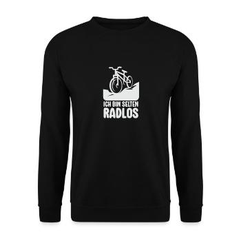Selten Radlos Fahrrad MTB Radsport Mountainbike - Unisex Sweatshirt - black - Front - Alina (178cm) & Michal (187cm)