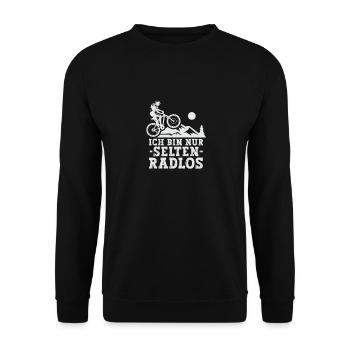 Selten Radlos Fahrrad MTB Radsport Mountainbike - Unisex Sweatshirt - black - Front - Alina (178cm) & Michal (187cm)