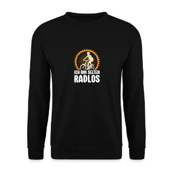 Selten Radlos Fahrrad MTB Radsport Mountainbike - Unisex Sweatshirt - black - Front - Alina (178cm) & Michal (187cm)