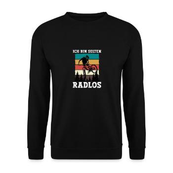 Selten Radlos Fahrrad MTB Radsport Mountainbike - Unisex Sweatshirt - black - Front - Alina (178cm) & Michal (187cm)