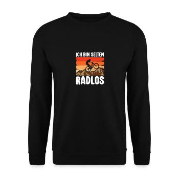 Selten Radlos Fahrrad MTB Radsport Mountainbike - Unisex Sweatshirt - black - Front - Alina (178cm) & Michal (187cm)