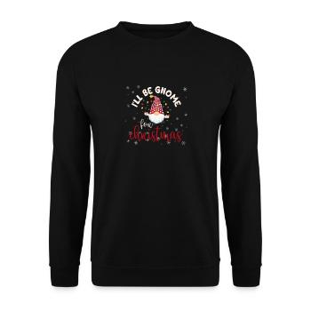 Ich werde zu Weihnachten ein Gnom sein Lustige - Unisex Pullover - Schwarz - Vorne - Alina (178cm) & Michal (187cm)