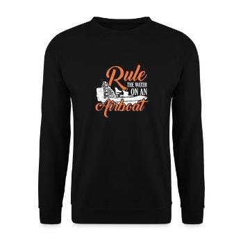 Régnez l’eau sur une hélice d’hydroplane d’hydroglisseur - Sweat-shirt Unisexe - noir - Devant - Alina (178cm) & Michal (187cm)