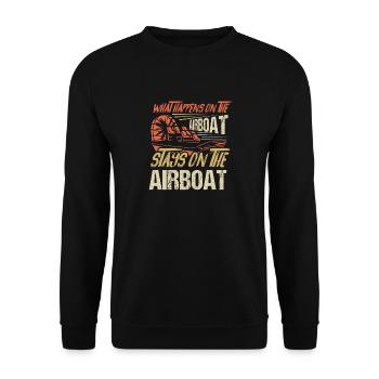 Ce qui se passe sur l’hydroglisseur reste sur l’hydroglisseur S - Sweat-shirt Unisexe - noir - Devant - Alina (178cm) & Michal (187cm)