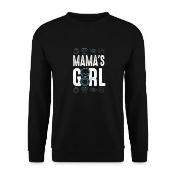La fille de maman - Sweat-shirt Unisexe - noir - Devant - Alina (178cm) & Michal (187cm)
