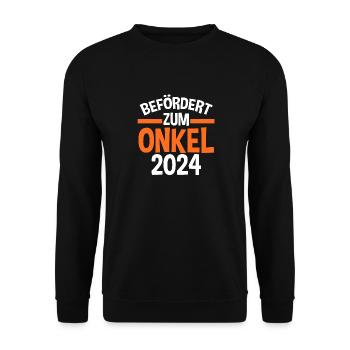 Werdender Onkel 2030 - Unisex Pullover - Schwarz - Vorne - Alina (178cm) & Michal (187cm)