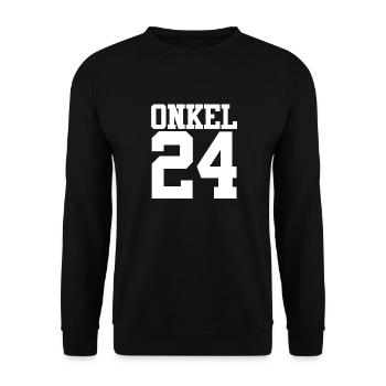 Werdender Onkel 2032 - Unisex Pullover - Schwarz - Vorne - Alina (178cm) & Michal (187cm)