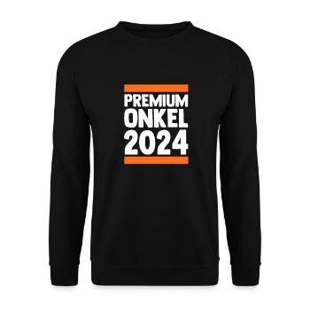 Werdender Onkel 2036 - Unisex Pullover - Schwarz - Vorne - Alina (178cm) & Michal (187cm)