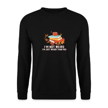 Ich Lese Was Ich Will Lustiges Lesezitat - Unisex Pullover - Schwarz - Vorne - Alina (178cm) & Michal (187cm)