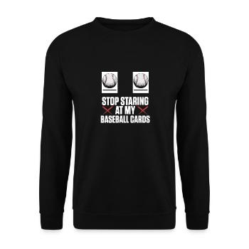 Trader Funny Collector arrête de regarder ma balle de baseball - Sweat-shirt Unisexe - noir - Devant - Alina (178cm) & Michal (187cm)