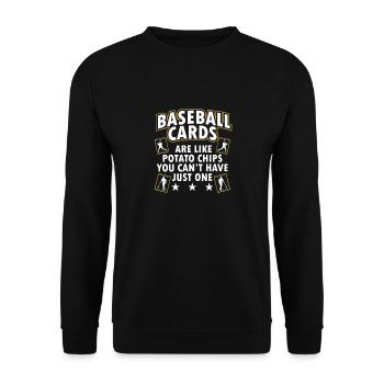 Les cartes de baseball amusantes sont comme un commerçant de chips - Sweat-shirt Unisexe - noir - Devant - Alina (178cm) & Michal (187cm)