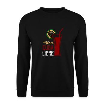 Team Cuba Libre Drinking Rum Alcohol - Unisex Sweatshirt - black - Front - Alina (178cm) & Michal (187cm)
