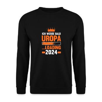 Werdender Uropa 2041 - Unisex Pullover - Schwarz - Vorne - Alina (178cm) & Michal (187cm)