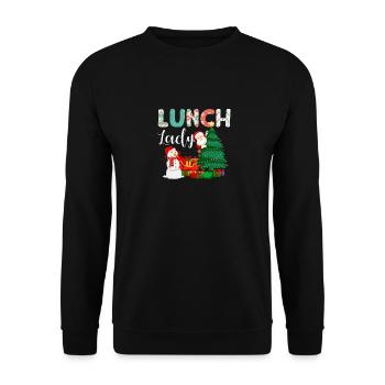 Lunch Lady Funny Christmas Tree Christmas - Unisex Sweatshirt - black - Front - Alina (178cm) & Michal (187cm)