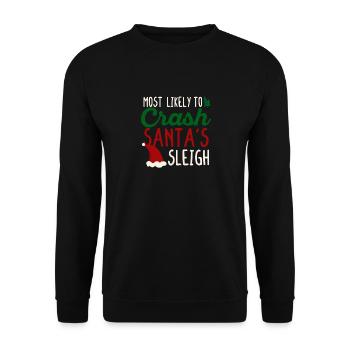 Der wahrscheinlichste Absturz des Schlittens - Unisex Pullover - Schwarz - Vorne - Alina (178cm) & Michal (187cm)