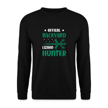 Offical Backyard Lizard Hunter Reptile Lizard Love - Unisex Pullover - Schwarz - Vorne - Alina (178cm) & Michal (187cm)