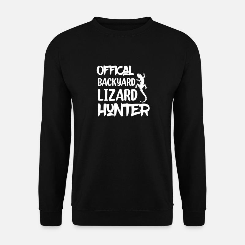 Offical Backyard Lizard Hunter Lizard Lover Reptil - Unisex Pullover - Schwarz