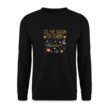 C’est la saison pour apprendre la science Noël - Sweat-shirt Unisexe - noir - Devant - Alina (178cm) & Michal (187cm)