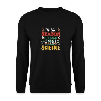 C’est la saison pour apprendre la science Noël - Sweat-shirt Unisexe - noir - Devant - Alina (178cm) & Michal (187cm)