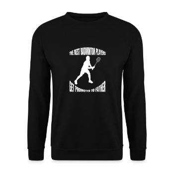 Badminton badminton fan badminton badminton team - Unisex Sweatshirt - black - Front - Alina (178cm) & Michal (187cm)