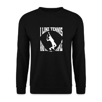 Tennis Club Tennis Tennis Lovers Tennis Players - Unisex Sweatshirt - black - Front - Alina (178cm) & Michal (187cm)