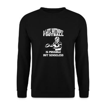 Joueurs de football américain Entraîneurs de football américain - Sweat-shirt Unisexe - noir - Devant - Alina (178cm) & Michal (187cm)