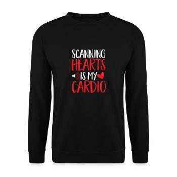 Kardiologe Medizinische Sonographie Ultraschall - Unisex Pullover - Schwarz - Vorne - Alina (178cm) & Michal (187cm)
