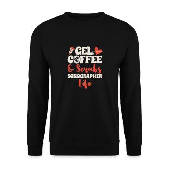 Kardiologe Medizinische Sonographie Ultraschall - Unisex Pullover - Schwarz - Vorne - Alina (178cm) & Michal (187cm)