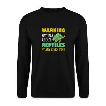 Avertissement peut parler de reptiles Lizard Lover - Sweat-shirt Unisexe - noir - Devant - Alina (178cm) & Michal (187cm)