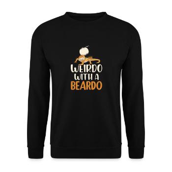 Weirdo With A Beardo Reptile Lizard Lover - Unisex Sweatshirt - black - Front - Alina (178cm) & Michal (187cm)