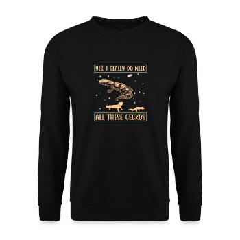Yes, I Really Do Need All These Geckos Lizard Love - Unisex Sweatshirt - black - Front - Alina (178cm) & Michal (187cm)