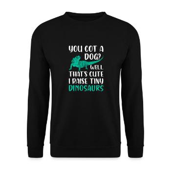 Eh bien c’est mignon j’élève de minuscules dinosaures lézard lov - Sweat-shirt Unisexe - noir - Devant - Alina (178cm) & Michal (187cm)