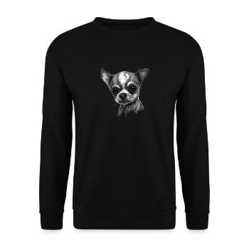 Chihuahua | Zombie Dog Undead Scary Halloween - Unisex Sweatshirt - black - Front - Alina (178cm) & Michal (187cm)