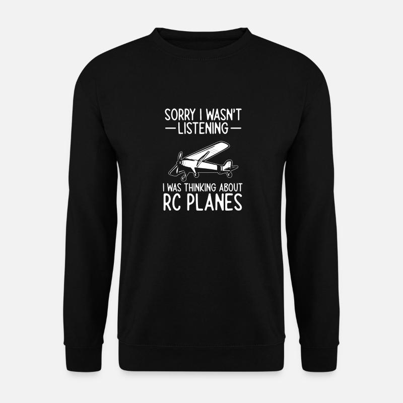 Remote Controlled Airplane Model Airplane - Unisex Sweatshirt - black