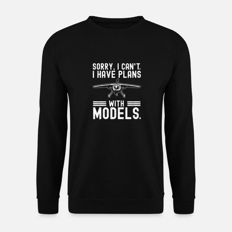Modèle d’avion télécommandé - Sweat-shirt Unisexe - noir