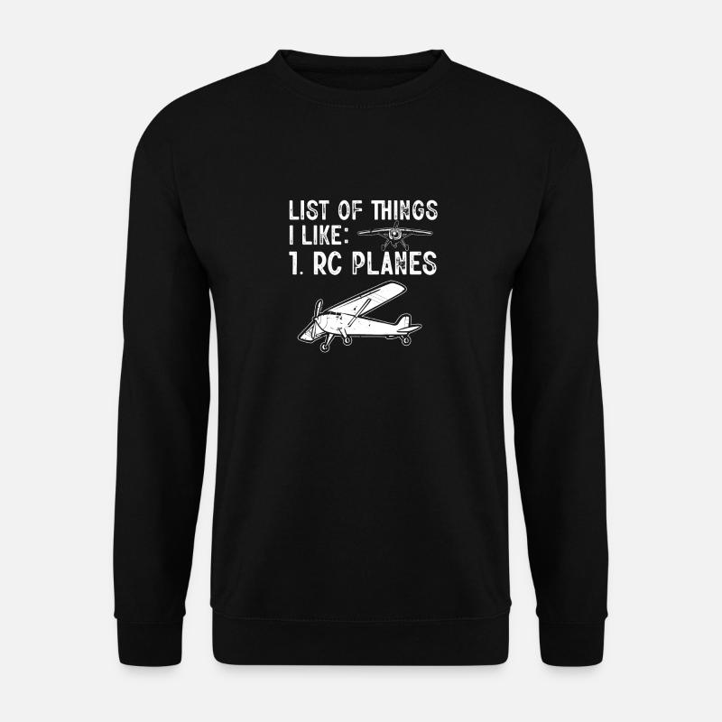 Remote Controlled Airplane Model Airplane - Unisex Sweatshirt - black