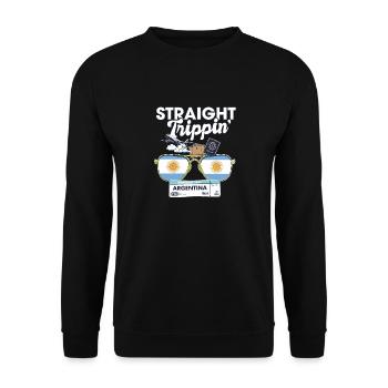 Straight Trippin' Argentina Vacation Tour Travel - Unisex Sweatshirt - black - Front - Alina (178cm) & Michal (187cm)