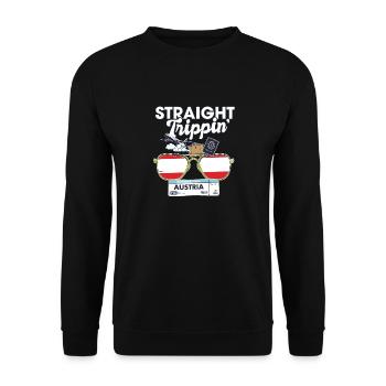 Straight Trippin' Autriche Vacation Tour Travel - Sweat-shirt Unisexe - noir - Devant - Alina (178cm) & Michal (187cm)