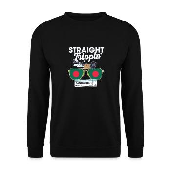 Straight Trippin' Bangladesh Vacation Tour Travel - Unisex Sweatshirt - black - Front - Alina (178cm) & Michal (187cm)