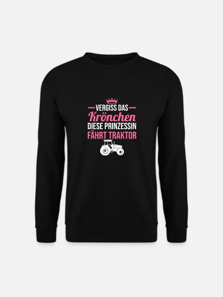 Landwirtschaft Landwirt Traktor Prinzessin Bauer - Unisex Pullover - Schwarz