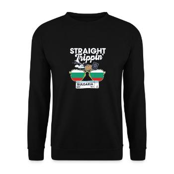 Straight Trippin' Bulgaria Vacation Tour Travel - Unisex Sweatshirt - black - Front - Alina (178cm) & Michal (187cm)